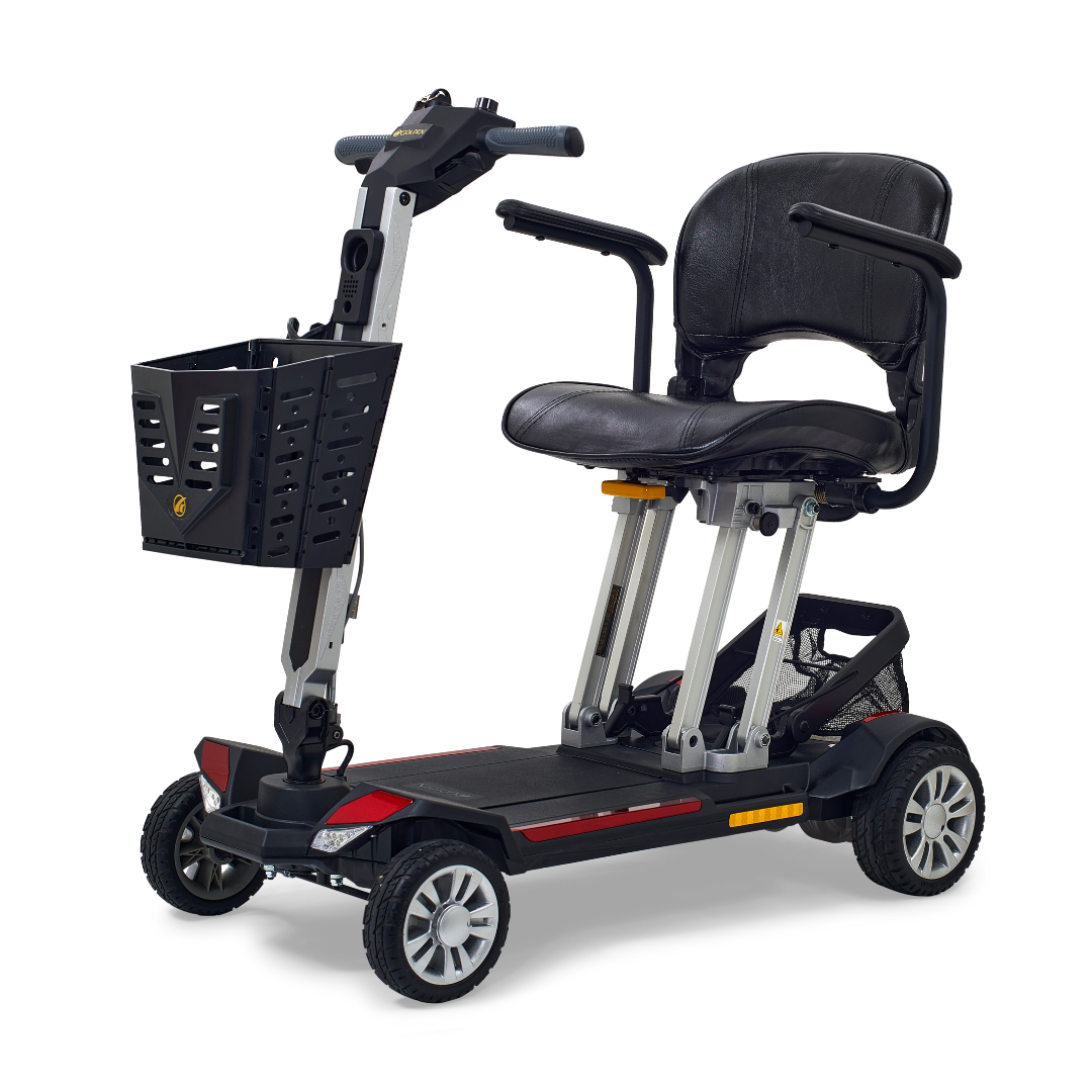 Golden Tech GB120 Buzzaround Carry-On Folding Airline Approved Travel Scooter - Blowout Sale - Senior.com Scooters